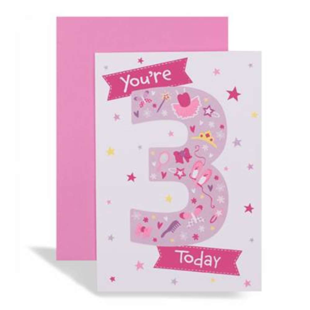 Prelude Pzazzle C50 Birthday Age 3 6pk