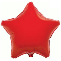 Oaktree Foil Balloon Red Star 19"
