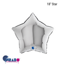Grabo Foil Balloon Silver Star 18"