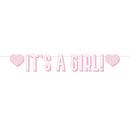 Unique Letter Banner It's A Girl Pink 5ft