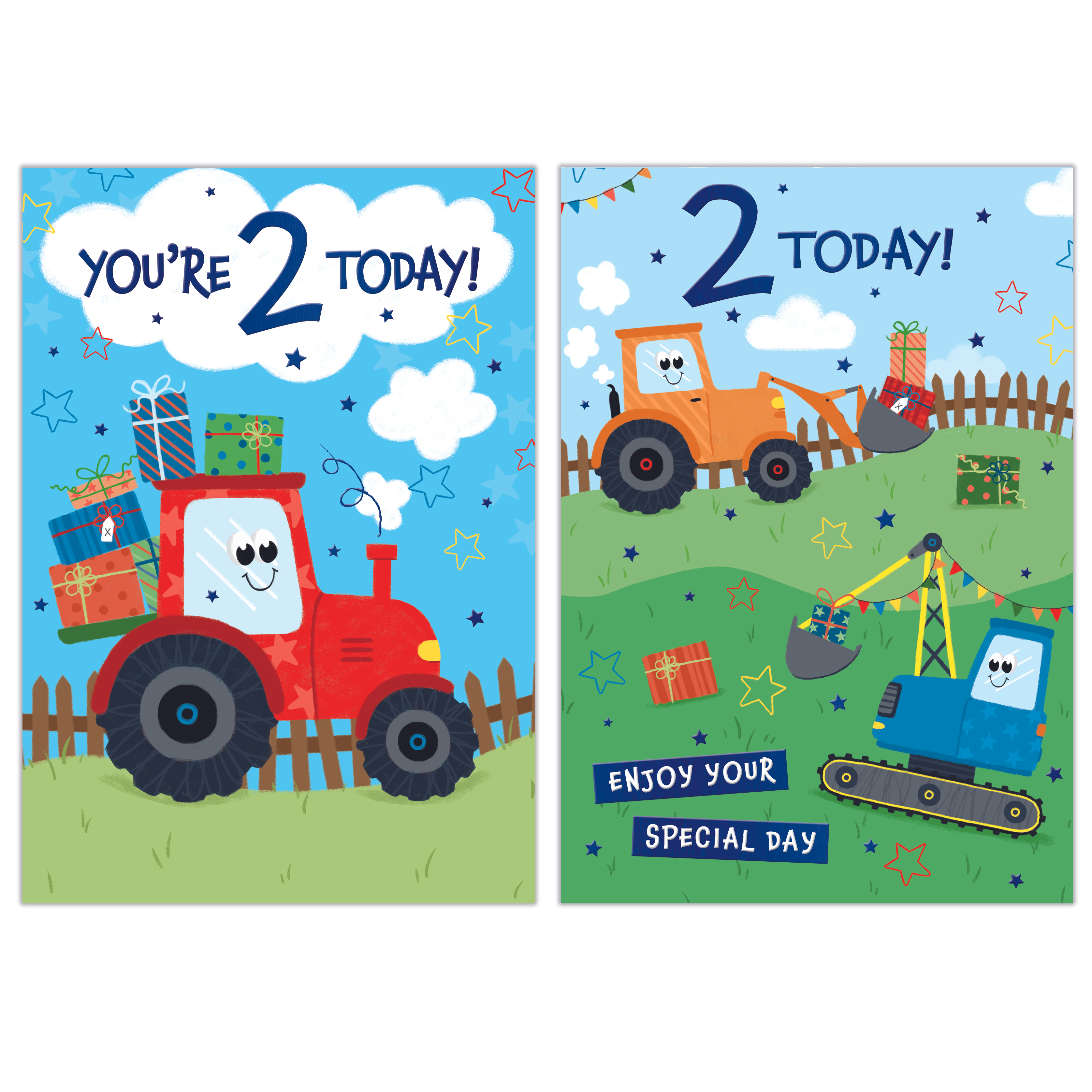Poppyhill 12 Pack Cards C50 Birthday Age 2