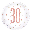 Unique Foil Balloon Rose Gold Glitz Age 30 18"