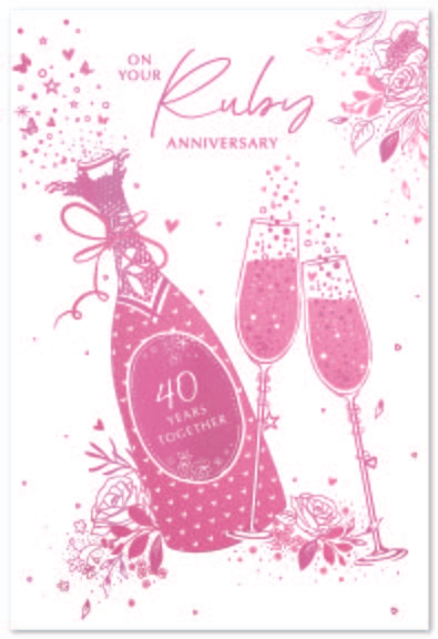 Simon Elvin 6 Pack Cards C50 Ruby Anniversary