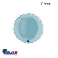 Grabo Foil Balloon Pastel Blue Round 9"
