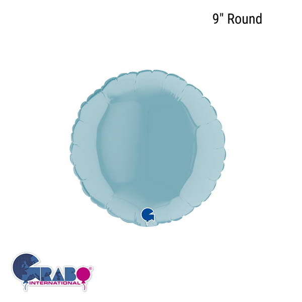 Grabo Foil Balloon Pastel Blue Round 9"