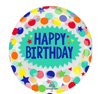 Anagram Dots & Stars 18" Clearz Balloon