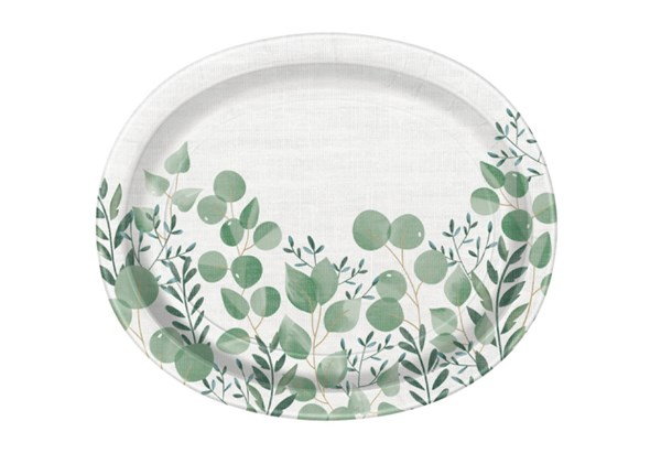 Unique 8 Pack Plates Oval Botanical 9