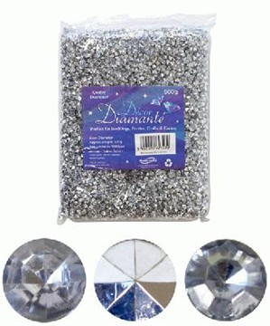 Silver Mirrored Wedding Diamantes 500g