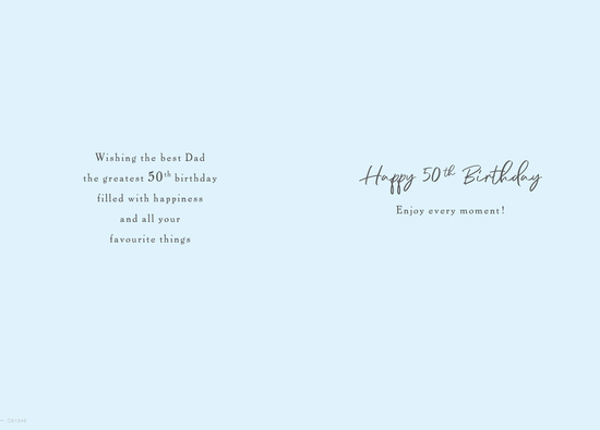 Regal 6 Pack Cards 9x6 Birthday Dad Age 50