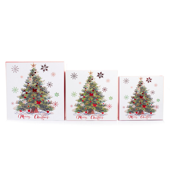 Christmas Tree Gift Box Medium Set of 3