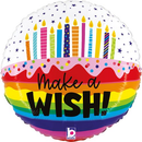 Grabo Rainbow Birthday Wishes 9" Air Fill Foil