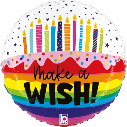 Grabo Rainbow Birthday Wishes 9" Air Fill Foil