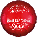Foil Balloon 18" North Pole Wales Text