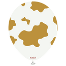 Kalisan Safari Cow White/Gold 12" Latex 25pk