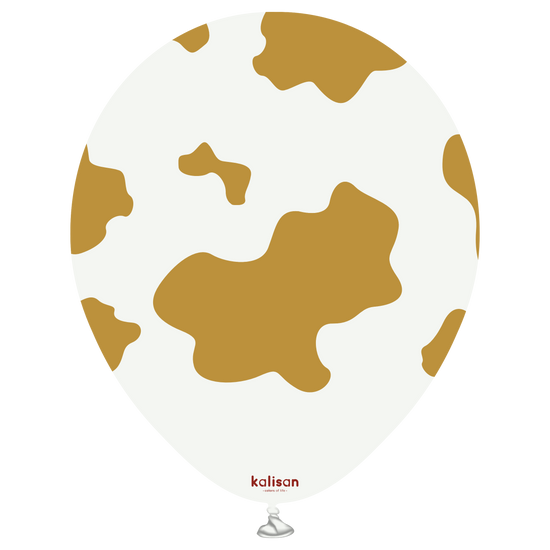 Kalisan Safari Cow White/Gold 12" Latex 25pk