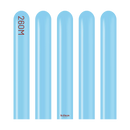 Kalisan 260 Nozzle Up Latex Baby Blue modeling balloons, 100-pack, ideal for balloon art and creative balloon decorations.