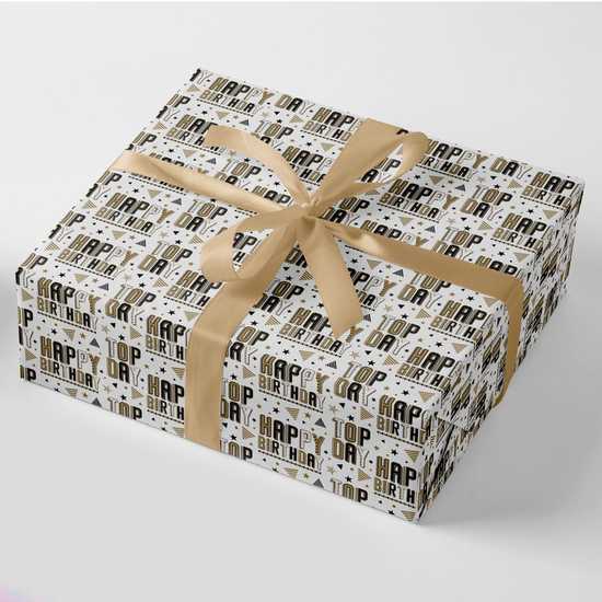 Flatwrap Top Day Birthday 24 Sheets + 12 Tags