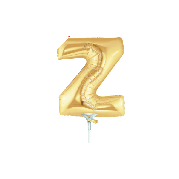 Oaktree Foil Balloon Gold 7" Letter Z (Loose)