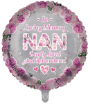 Sensations Foil Balloon Nan Memorial 18"
