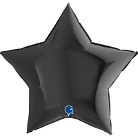 Grabo Foil Balloon Black Star 36"
