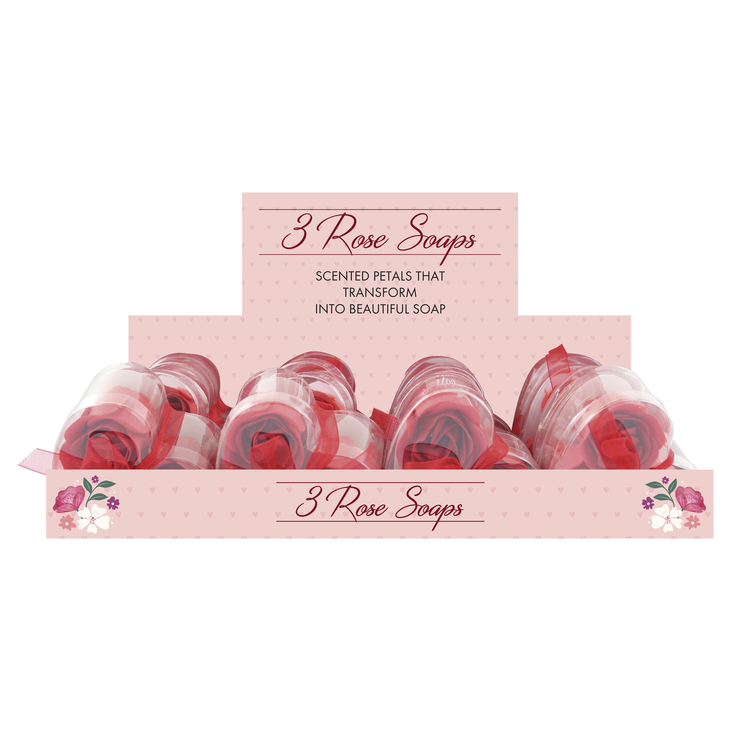 3 Soap Roses 16pk