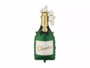 PartyDeco Champagne Bottle Green 36" Foil Balloon