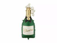 PartyDeco Champagne Bottle Green 36" Foil Balloon