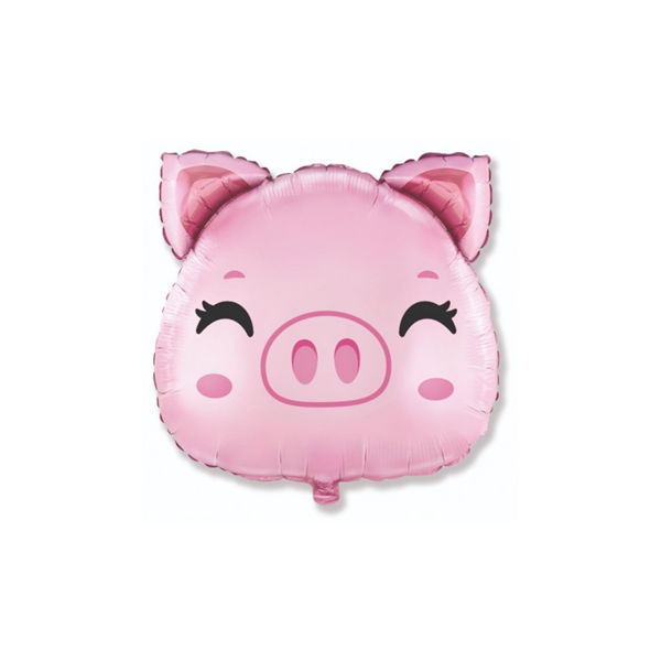 TRI Foil Balloon Pig Head 8"