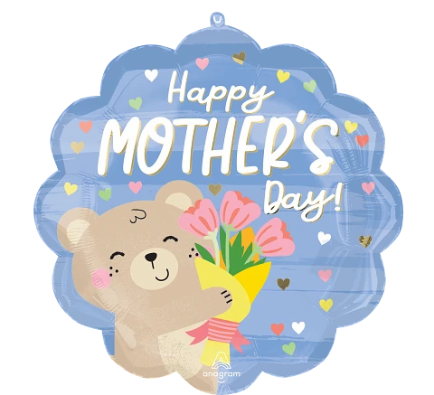Anagram Mother's Day Bear Hugs 21" Foil Balloon