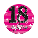 Six small Tiger Feet birthday badges featuring the number 18 for celebrating milestone birthdays.