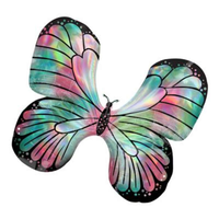 Anagram Teal & Pink Butterfly 30" Foil Balloon