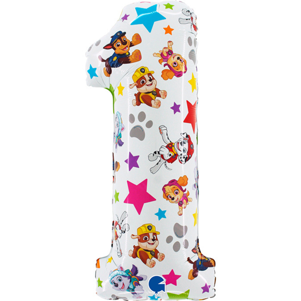 Grabo Foil Balloon Paw Patrol 26" Number 1