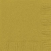 Unique 20 Pack Luncheon Napkins Gold 32.3cm