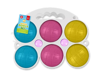 Colorful 8-piece toy bowls set by Gem Imports, featuring vibrant plastic bowls perfect for imaginative play.