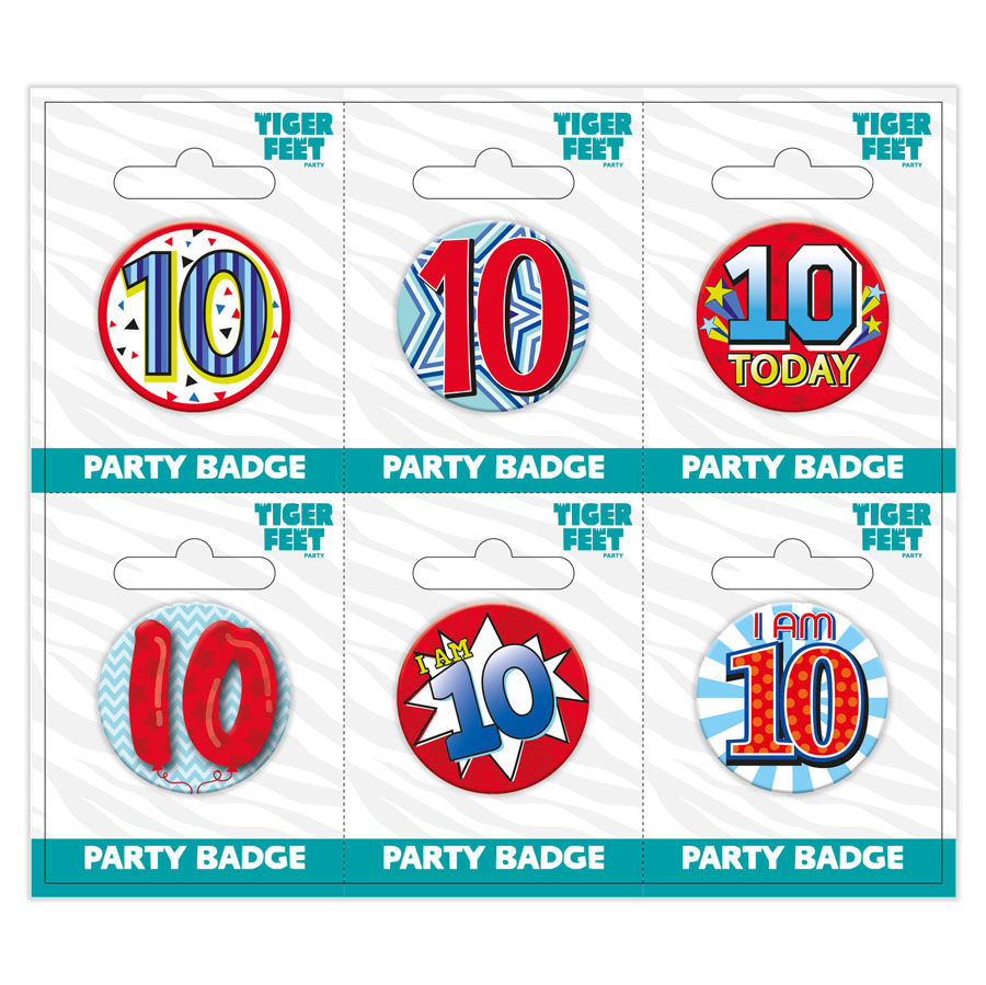 Small Badges Age 10 Male 6pk