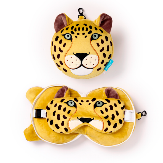 Leopard Travel Pillow And Eye Mask Relaxeazzz