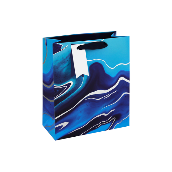 Eurowrap 6 Pack Gift Bag Blue Marble Medium