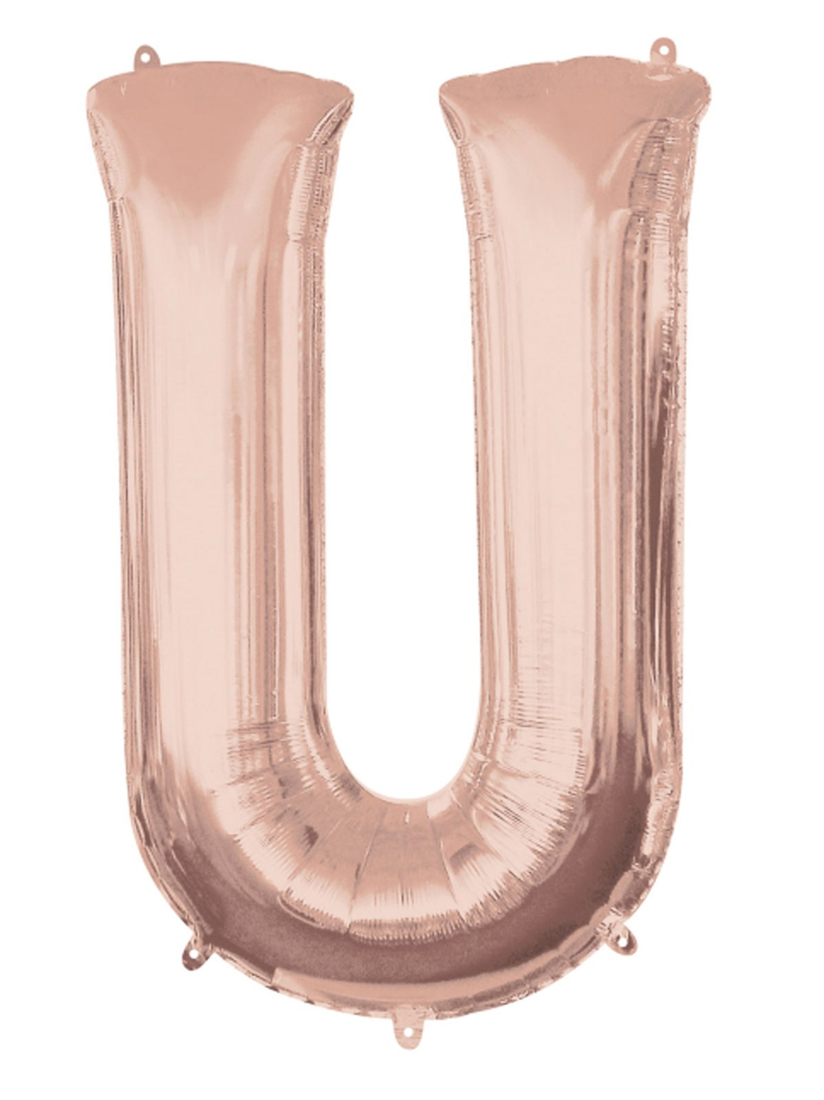 Anagram Foil Balloon Rose Gold 34" Letter U