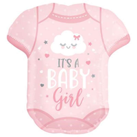 Anagram Foil Balloon Pink Baby Onesie 24"