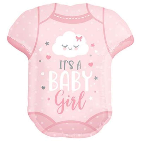 Anagram Foil Balloon Pink Baby Onesie 24"