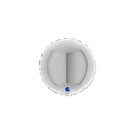 Grabo Foil Balloon Silver Round 4"