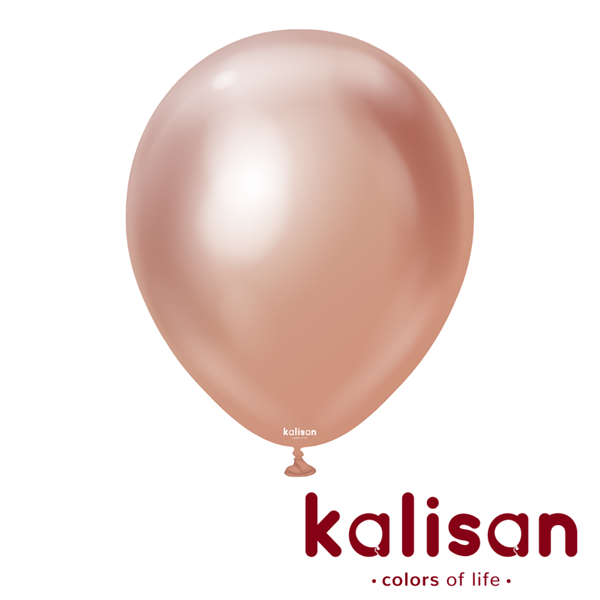 Kalisan Mirror Rose Gold 18" Latex Balloons 25pk