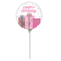 Anagram Pastel Birthday Presents 9" Foil Balloon