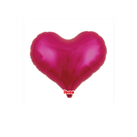 Ibrex Metallic Magenta 14" Heart Foil Balloon 5pk