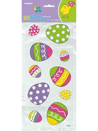 Unique 20 Pack Cello Bags Patterned Easter Egg