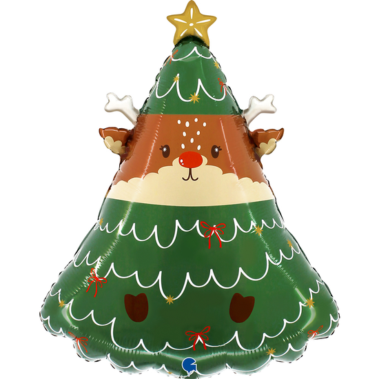 Grabo Reindeer In Tree 23" Foil Balloon