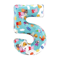 Grabo Foil Balloon Peppa Pig 26" Number 5