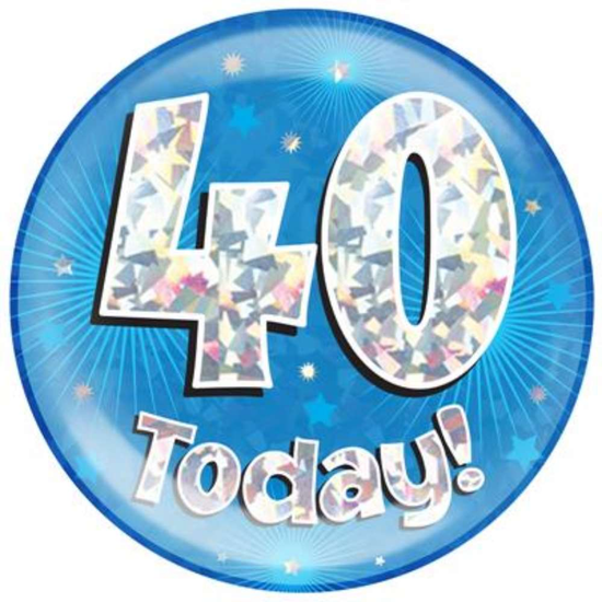 Oaktree Badge 40 Today Blue Jumbo 6