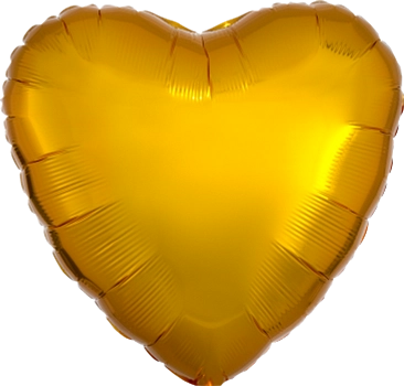 Anagram Foil Balloon Metallic Gold Heart 18"