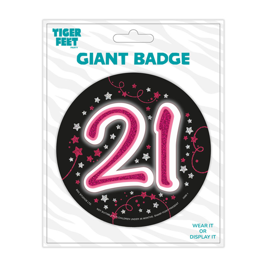 Big Badges Age 21 Female 6pk